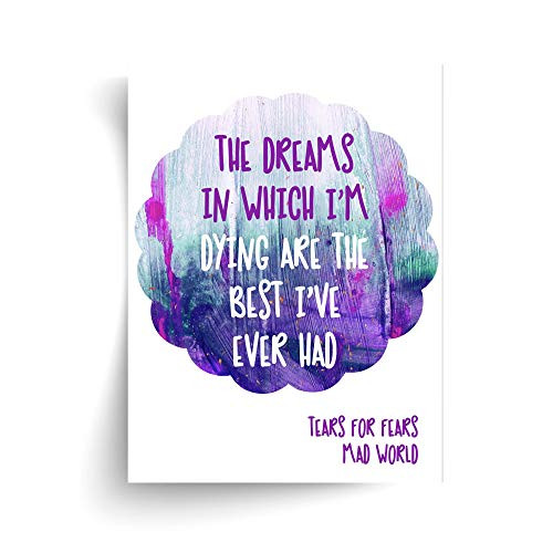 Tears for Fears - Mad World-The Dreams In Which I'm Dying - Unframed Print
