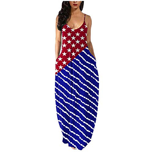 Women's Dress Plus Size Fashion Print Dresses for Women Casual O-Neck Sleeveless Sling Maxi Party Dress with Pockets Women's Dress Plus Size Fashion Print Dresses for Women Casual O-Neck Sleeveless Sling Maxi Party Dress with Pockets