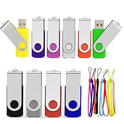 Bulk Flash Drives 10 Pack 8GB USB 2.0 Swivel Thumb Drives Bulk Pendrive USB Memory Stick Jump Drive Multipack USB Drives with Cord Bulk Flash Drives 10 Pack 8GB USB 2.0 Swivel Thumb Drives Bulk Pendrive USB Memory Stick Jump Drive Multipack USB Drives with Cord