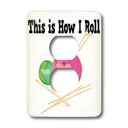 3dRose Lsp_102545_6 This Is How I Roll Balls of Yarn Knitting Design 2 Plug Outlet Cover