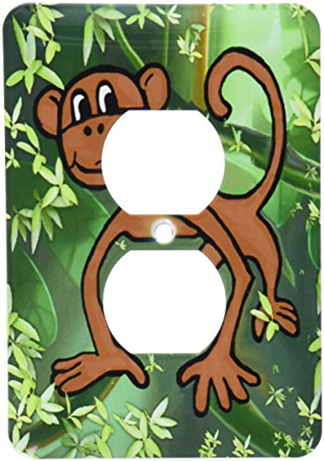 3dRose lsp_5737_6"Monkey" 2 Plug Outlet Cover Multicolor 3dRose lsp_5737_6"Monkey" 2 Plug Outlet Cover Multicolor