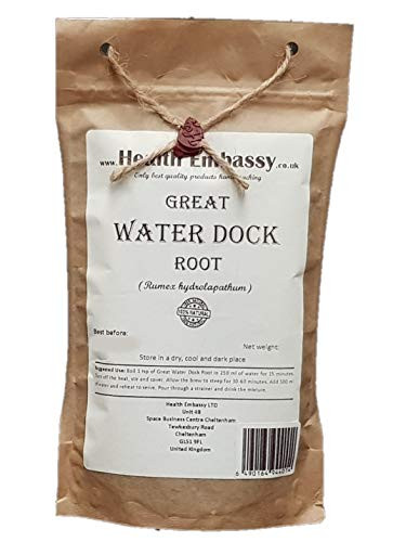 Great Water Dock Root -Rumex Hydrolapathum L. - Rumex Hydrolapathum Radix- Health Embassy - 100 percent Natural -50g-