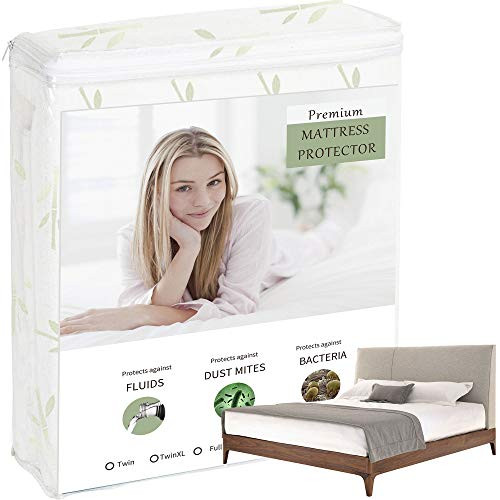 ANUWAA Mattress Protector 100 percent Waterproof Bamboo Mattress Protector Soft Breathable Noiseless Mattress Pad Cover with 15" Deep Pocket King 78''x80''x15'' ANUWAA Mattress Protector 100 percent Waterproof Bamboo Mattress Protector Soft Breathable Noiseless Mattress Pad Cover with 15" Deep Pocket King 78''x80''x15''