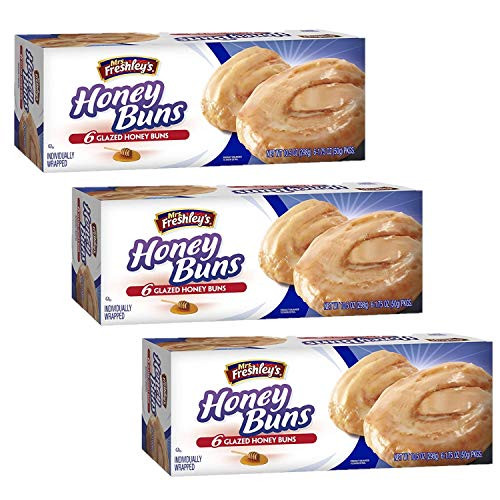 Mrs. Freshley's Glazed Honey Buns  1.75 Oz  Pack of 18