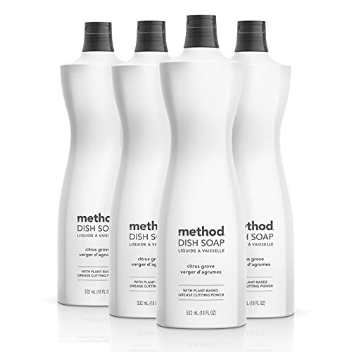 Method Dish Soap Citrus Grove 18 Ounce 4 pack Packaging May Vary