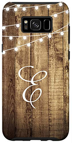 Galaxy S8 plus Letter E Initial Personalized Monogram Name Rustic Farmhouse Case