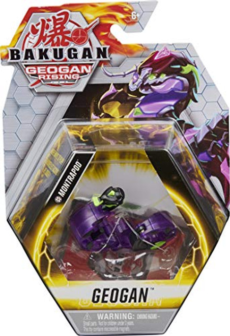 Bakugan Geogan Rising 2021 Darkus Montrapod Geogan Collectible Action Figure and Trading Cards