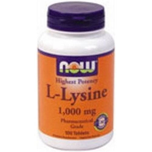 NOW Foods L-lysine 1000mg 100 Tablets -Pack of 2- by Now Foods