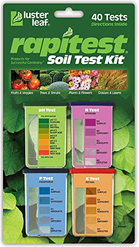 Luster Leaf 1601 Rapitest Test Kit for Soil pH Nitrogen Phosphorous and Potash -1 Pack-