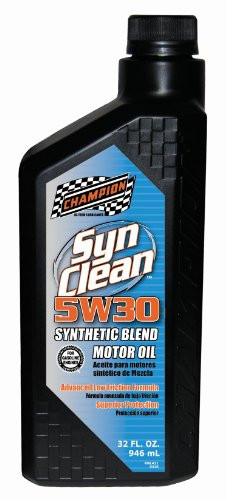 Champion Brands (4231H) Syn-Clean Amber 5W-30 SN/GF-5 Synthetic Blend Motor Oil - 32 oz.