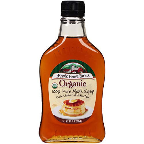 Maple Grove Farms Organic Pure Maple Syrup Grade A Amber 8.5 Ounce - SET OF 3