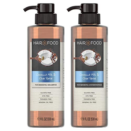 Hair Food Sulfate Free Nourishing Shampoo and Conditioner Infused with Coconut Milk and Chai Spice Natural Ingredients Dye Free 17.9 Oz Bundle Hair Food Sulfate Free Nourishing Shampoo and Conditioner Infused with Coconut Milk and Chai Spice Natural Ingredients Dye Free 17.9 Oz Bundle
