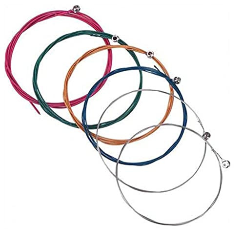 LXHY Guitar Accessories 6Pcs-Set Acoustic Guitar Strings Rainbow Colorful Guitar Strings E-A for Acoustic Folk Guitar Classic Guitar Multi Color -Color - Multicolor-