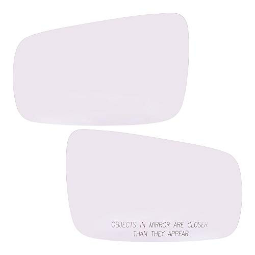 Brock Replacement Driver and Passenger Side Clear Mirror Glass and Base without Heat and Split Glass Compatible with 1999-2007 Golf 1999-2005 A4 1998-2004 Passat 1999-2002 Cabrio 1996-2001 A4