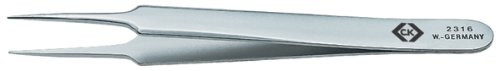 C. K Tools T2316 Stainless Steel Precision Tweezers Fine Straight Tips 4 1-8-Inch OAL Type SA