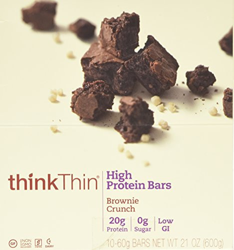 ThinkThin Protein Bars Brownie Crunch 2.1 oz 10 pk