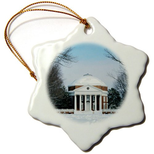 3dRose ORN_189665_1 USA, Virginia, University of Virginia, Charlottesville, The Rotunda Snowflake Ornament, Porcelain, 3-Inch 3dRose ORN_189665_1 USA, Virginia, University of Virginia, Charlottesville, The Rotunda Snowflake Ornament, Porcelain, 3-Inch