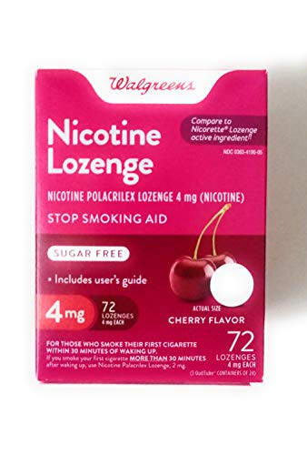 Walgreens Nicotine Lozenge 4mg Cherry 72 ea