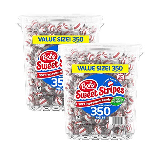 Bob's Sweet Stripes Soft Peppermint Candy 350 Count 61.73 Oz -2 Pack- Bob's Sweet Stripes Soft Peppermint Candy 350 Count 61.73 Oz -2 Pack-