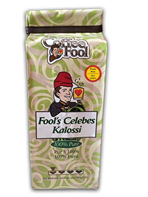 The Coffee Fool Fool's Celebes Kalossi Whole Bean Coffee, 12 Ounce The Coffee Fool Fool's Celebes Kalossi Whole Bean Coffee, 12 Ounce