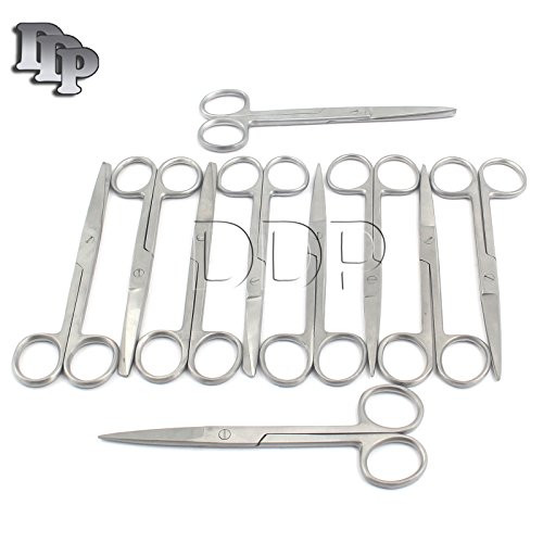 DDP New Set of 10 O.R Dressing Operating Scissors Sharp-Sharp  and  Sharp-Blunt 5.5" Instruments -Pack of 10-