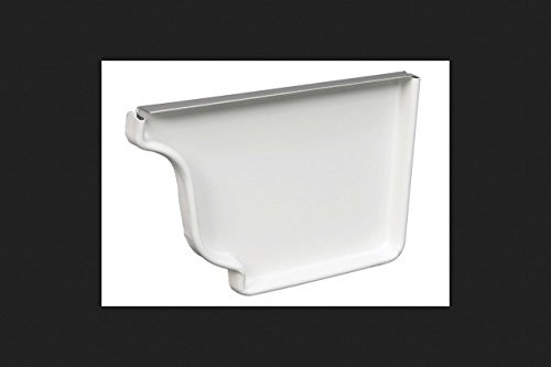 Amerimax K Slip End Cap 5 " Aluminum Right Hand White