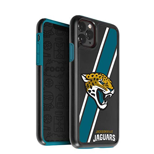 FOCO NFL Jacksonville Jaguars Unisex iPhone 11 Pro 5.8 Inch Screen Only Dual Hybrid Impact Licensed Case Team Color One Size