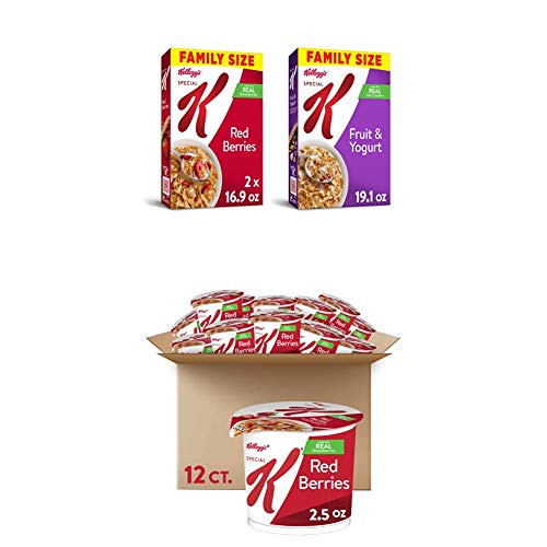 Kellogg's Special K Breakfast Cereal Bulk Pack Red Berries -2 Boxes 16.9 oz- Fruit and Yogurt -1 Box 19.1 oz- and Red Berries -12 Cups 2.5 oz- Kellogg's Special K Breakfast Cereal Bulk Pack Red Berries -2 Boxes 16.9 oz- Fruit and Yogurt -1 Box 19.1 oz- and Red Berries -12 Cups 2.5 oz-