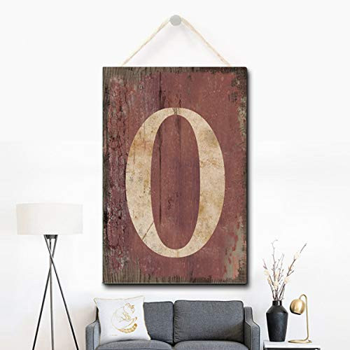 Puernash Wooden Hanging Sign Letter O Wood Sign 8 X 12 Inches