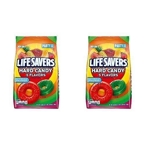 LIFE SAVERS Hard Candy 5 Flavors 50-Ounce Party Size Bag --2 Packs 0f 50-Ounce Party Size Bag-- LIFE SAVERS Hard Candy 5 Flavors 50-Ounce Party Size Bag --2 Packs 0f 50-Ounce Party Size Bag--