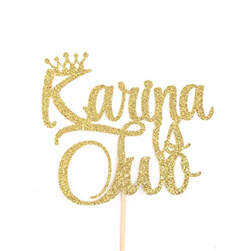 Atelier Elegance Any Name Two Cake Topper 2 Cake Topper 2nd Birthday Cake Topper Crown Tiara