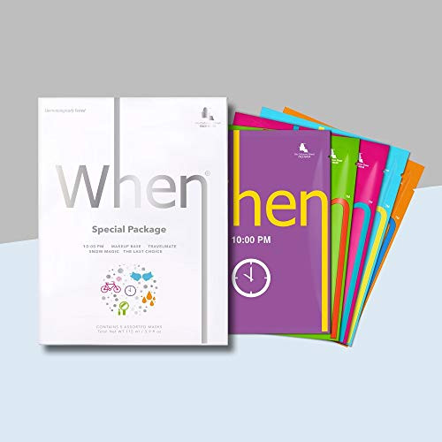 When Special Package Assorted Premium Bio-Cellulose Sheet Mask Set - 10 Beauty Face Masks