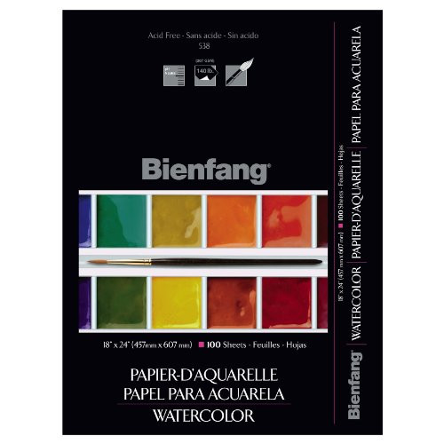 Bienfang Watercolor Paper Pad 18-Inch by 24-Inch, 15 Sheets