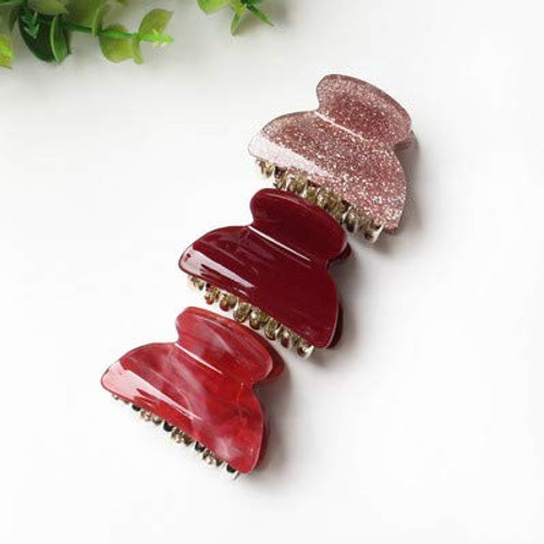 3Pack Hair Clip Daisy Acrylic Plastic Small Claw For Women Girls Fashion Gold Crab Tins Clamps AccessoriesO color