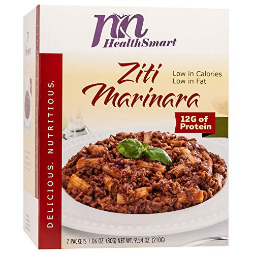 HealthSmart Ziti Marinara High Protein Diet Meal 15g Protein Low Calorie Low Carb Low Sugar Low Fat KETO Diet Friendly Ideal Protein Compatible 7 Count Box