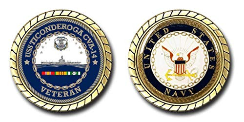 USS Ticonderoga CVA-14 Vietnam Service Challenge Coin - Officially Licensed