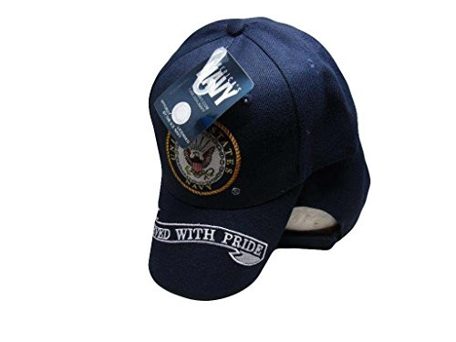 K's Novelties Wholesale lot of 2 Navy Served with Pride Emblem Crest Blue Embroidered Hat Ball Cap USN