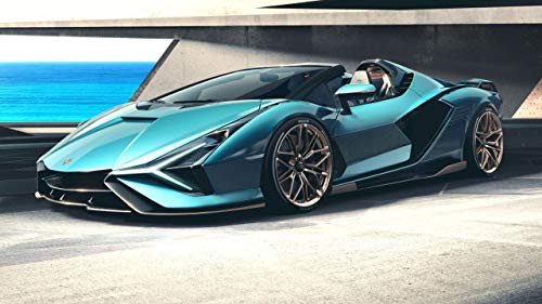 Iconic Arts Supercar- Lamborghini Sian Roadster Laminated 18x24 Poster