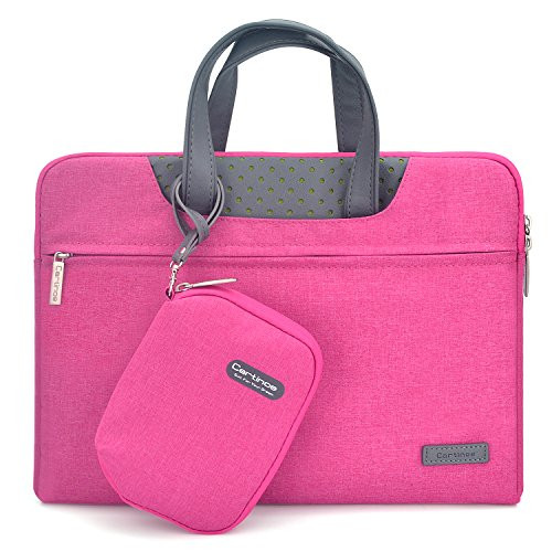 Cartinoe Women Briefcase 13.3 inch Laptop Carrying Bag, Water Resistant Handbags Tablet Carrying Case for MacBook Pro 13 Retina, iPad Pro, Dell ASUS HP Acer Chromebook 13, Pink