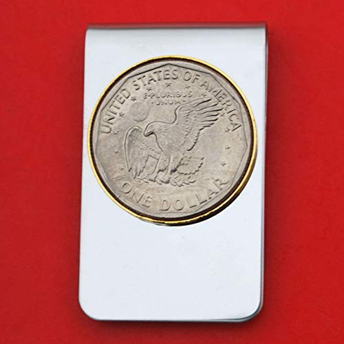 US 1979~1999 Susan B. Anthony Dollar BU Uncirculated Coin Stainless Steel Gold Silver Two Tone Money Clip NEW - Eagle Landing on the Moon US 1979~1999 Susan B. Anthony Dollar BU Uncirculated Coin Stainless Steel Gold Silver Two Tone Money Clip NEW - Eagle Landing on the Moon