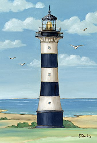 Toland Home Garden Cape Canaveral Lighthouse 28 x 40 Inch Decorative Coastal Florida Seagull Bird House Flag