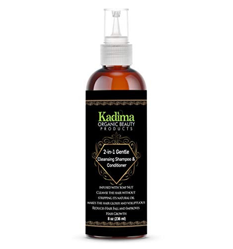 Kadima Organic Anti Dandruff 2-in-1 Gentle Cleansing Shampoo and Conditioner- Best Shampoo for Hair Fall