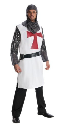 Rubie's Heroes And Hombres Adult Knight To Remember Costume Tunic And Headpiece White X-Large