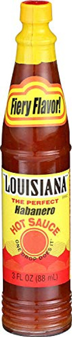 Louisiana Hot Sauce Habanero 3 Ounce 12PK