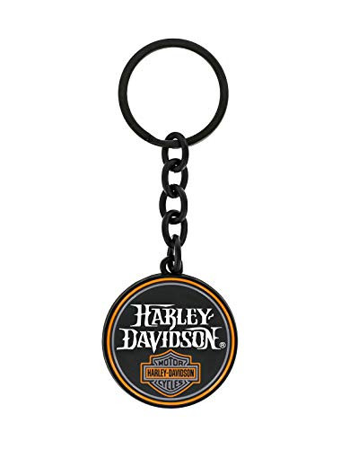 Harley-Davidson B and S Round Black Keychain HDK410