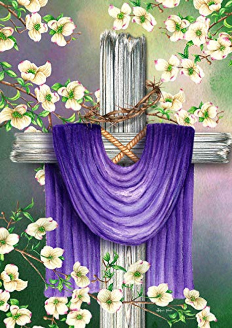 Toland Home Garden 1012324 Easter Cross 28 x 40 Inch Decorative, House Flag Toland Home Garden 1012324 Easter Cross 28 x 40 Inch Decorative, House Flag