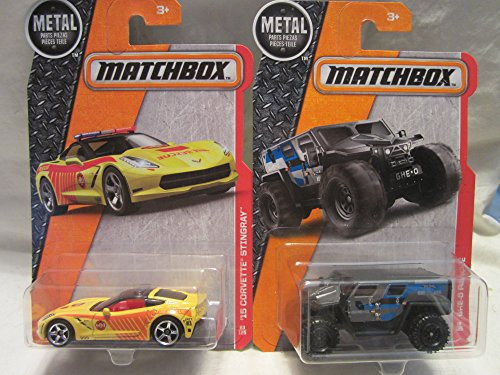 Matchbox MBX Heroic Rescue '15 Corvette Stingray  and  GHE-O Rescue Die Cast 1-64 Scale 2 Car Bundle