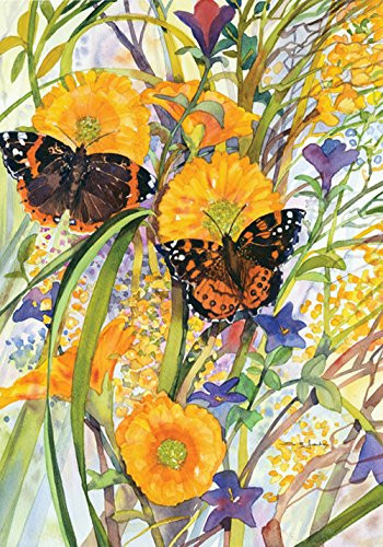 Toland Home Garden Monarch Meadow 28 x 40 Inch Decorative Spring Summer Butterfly Flower House Flag