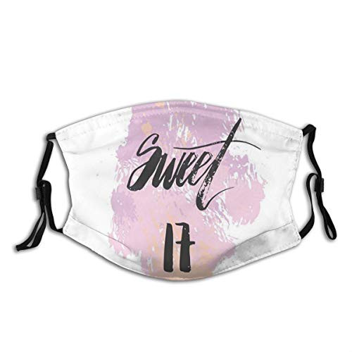 Comfortable Activated Carbon maskAbstract And Grunge Style Backdrop With Sweet Seventeen Themed ImageFacial decorations for adults