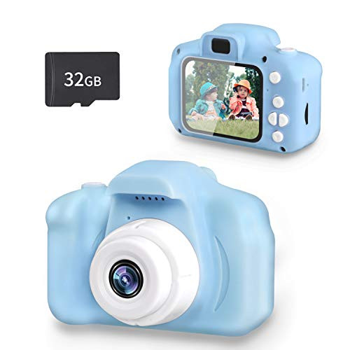 Kids Camera for Boys GirlsSZREDU Toys Digital 1080P HD Video Camera for ToddlerBirthday for 3 4 5 6 7 8 Year Old with 32GB SD Card
